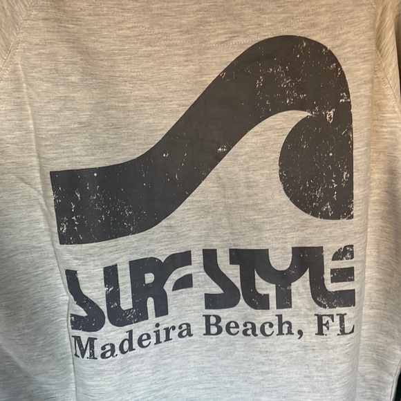 Surf Style Madeira Beach gray crew neck sweatshirt, XL - Picture 8 of 8